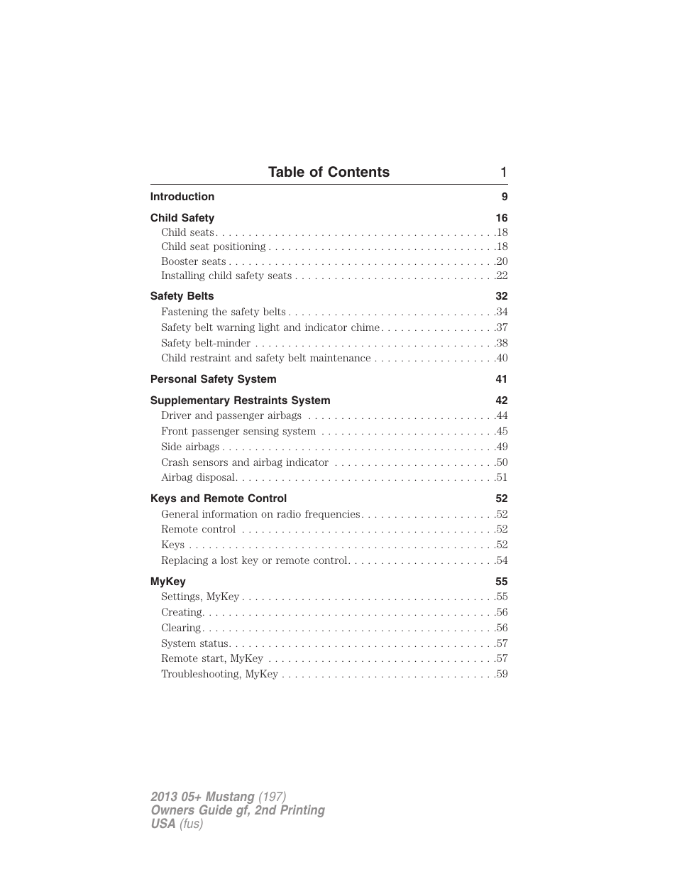 FORD 2013 Mustang v.2 User Manual | 427 pages
