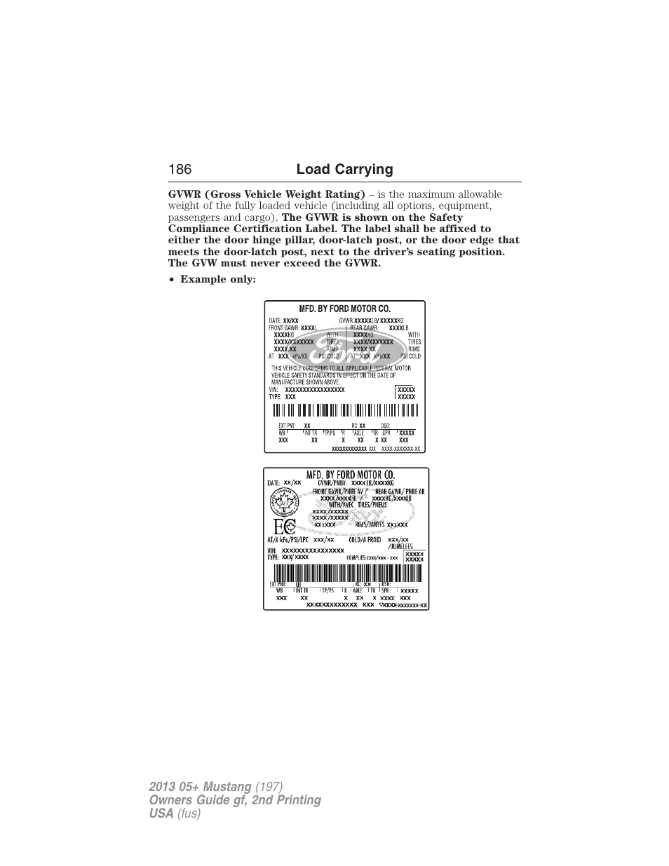 FORD 2013 Mustang v.2 User Manual | Page 186 / 427