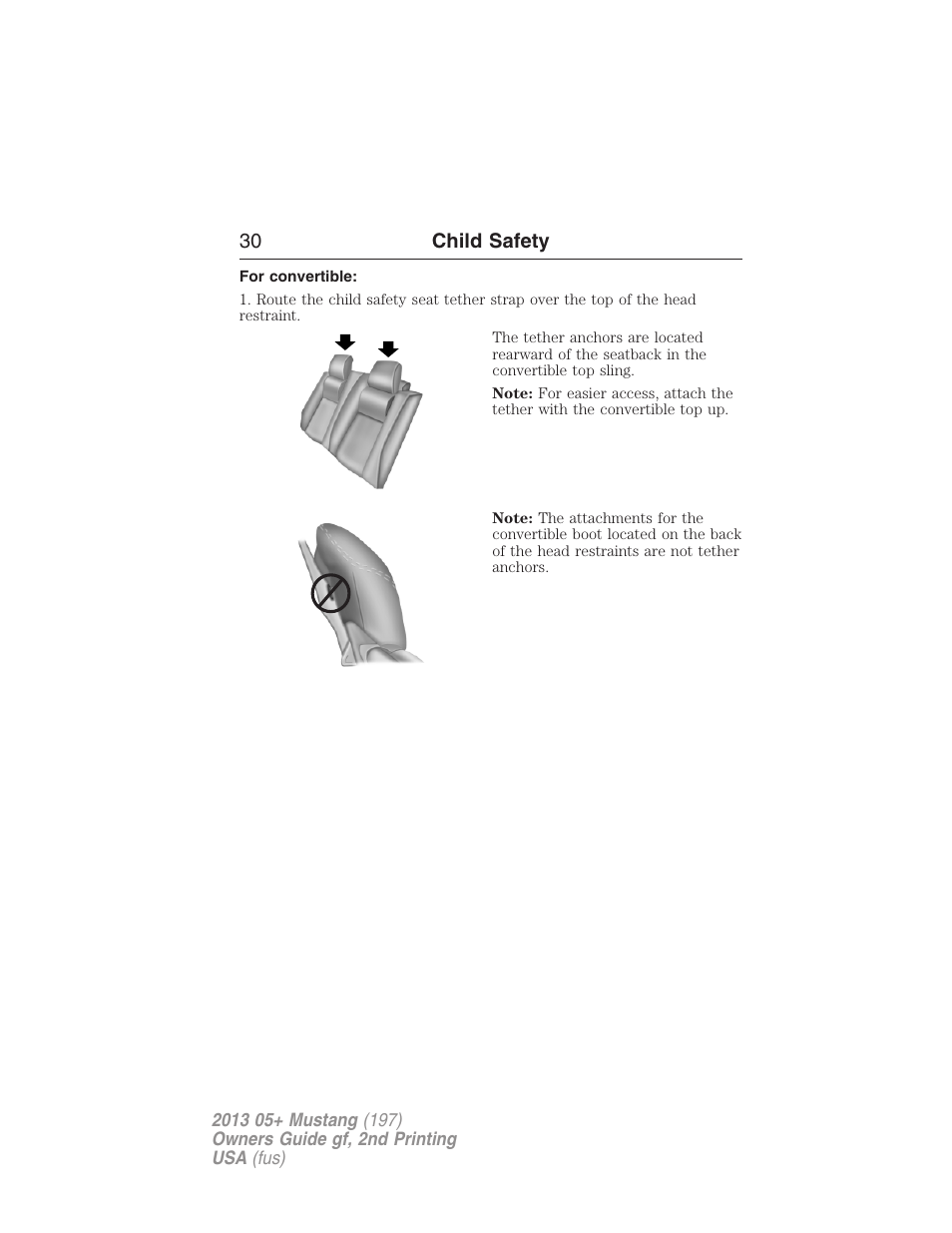 For convertible | FORD 2013 Mustang v.2 User Manual | Page 30 / 427