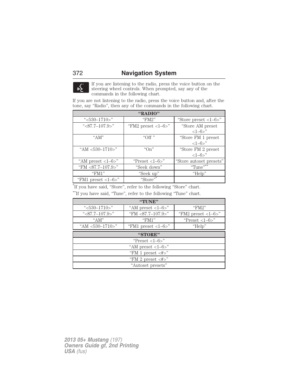 372 navigation system | FORD 2013 Mustang v.2 User Manual | Page 372 / 427