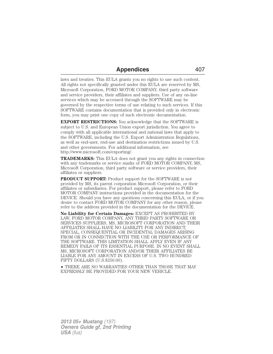 FORD 2013 Mustang v.2 User Manual | Page 407 / 427