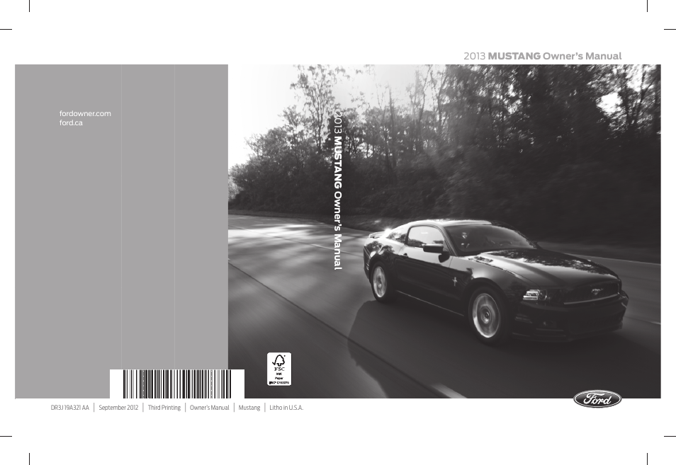 FORD 2013 Mustang v.3 User Manual | 447 pages