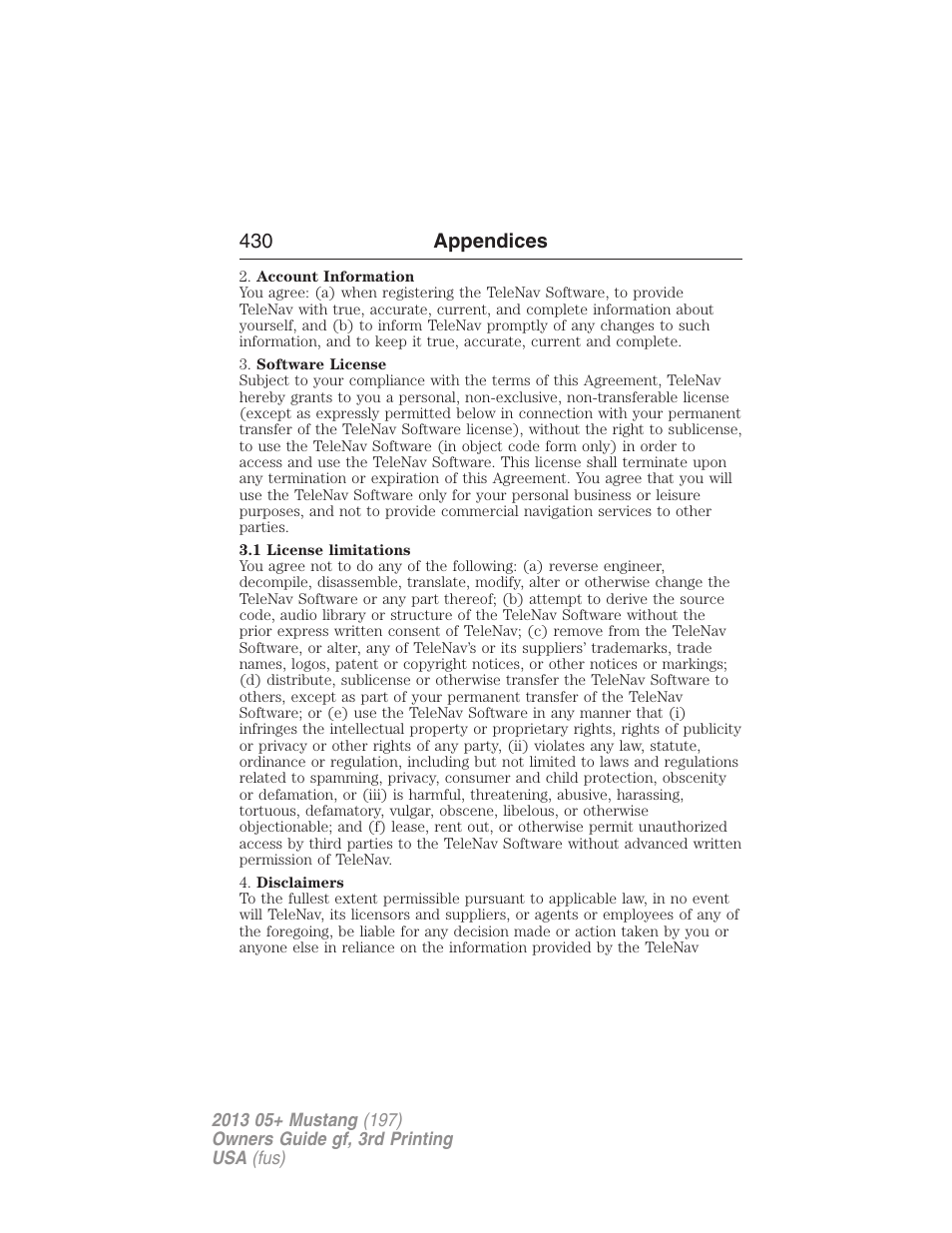 FORD 2013 Mustang v.3 User Manual | Page 431 / 447