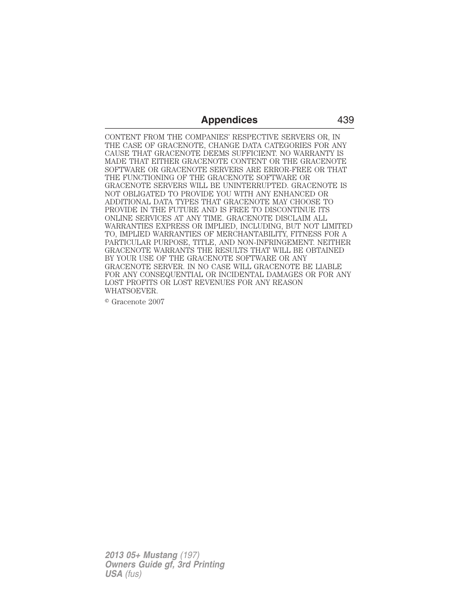 FORD 2013 Mustang v.3 User Manual | Page 440 / 447