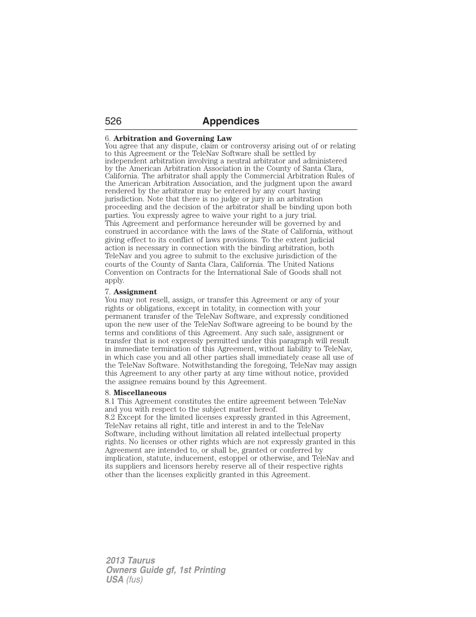 FORD 2013 Taurus v.1 User Manual | Page 526 / 541