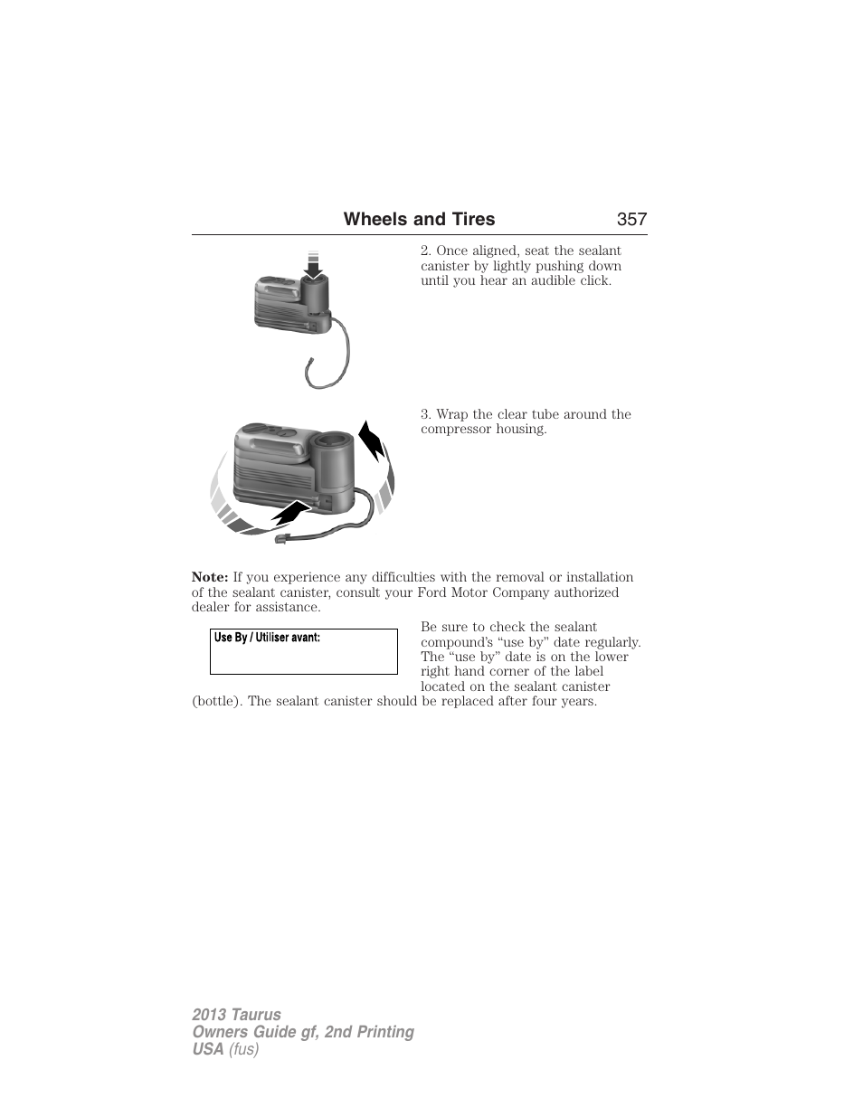 Wheels and tires 357 | FORD 2013 Taurus v.2 User Manual | Page 357 / 541