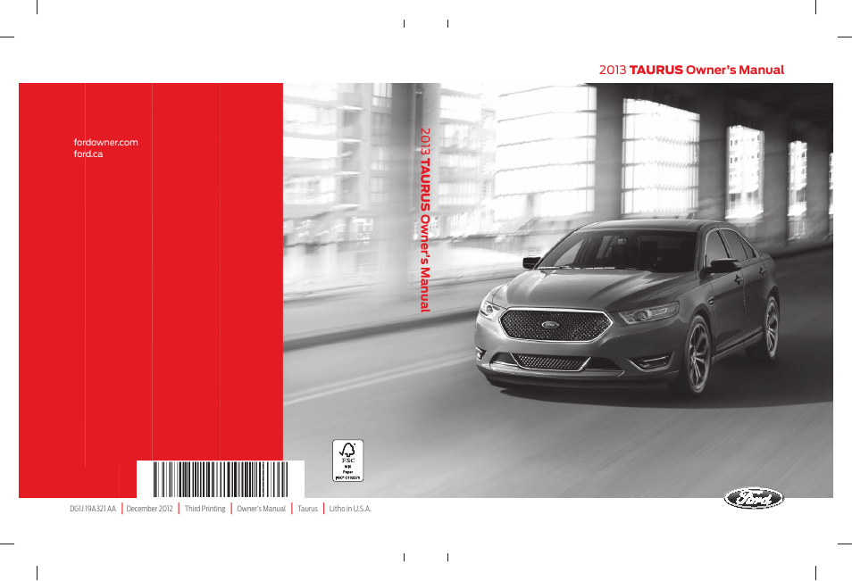 FORD 2013 Taurus v.3 User Manual | 547 pages