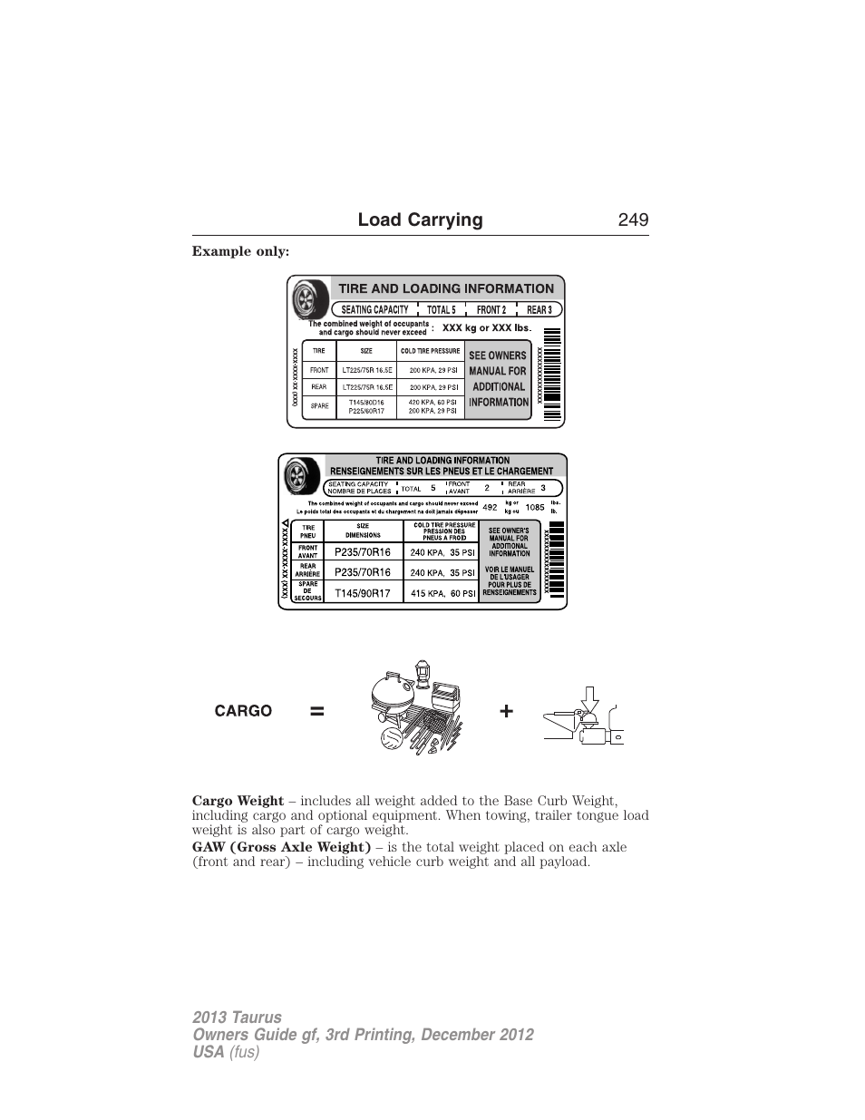 FORD 2013 Taurus v.3 User Manual | Page 250 / 547