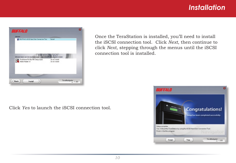 Installation | Buffalo Technology TeraStation TS-ITGL User Manual | Page 10 / 50