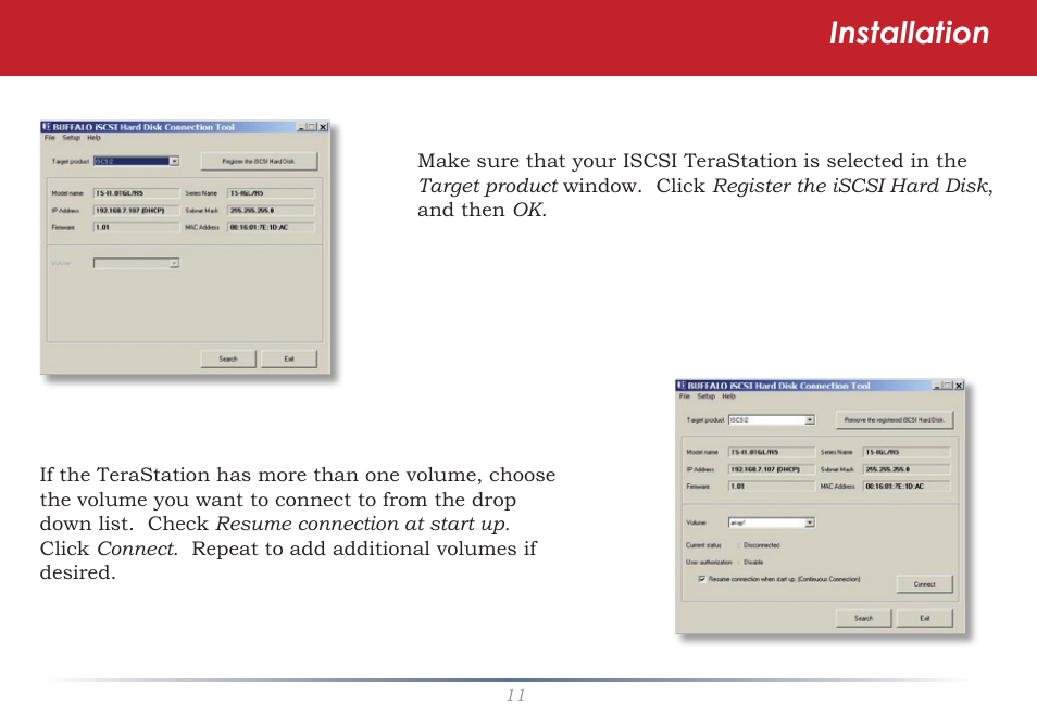 Installation | Buffalo Technology TeraStation TS-ITGL User Manual | Page 11 / 50