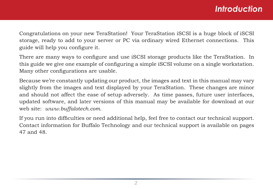 Introduction | Buffalo Technology TeraStation TS-ITGL User Manual | Page 2 / 50