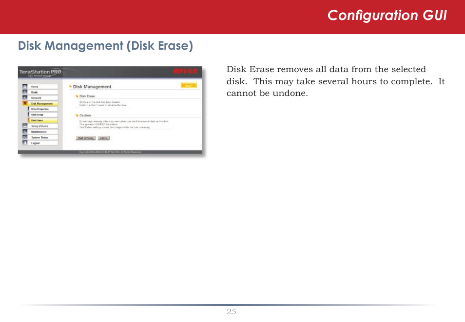 Configuration gui | Buffalo Technology TeraStation TS-ITGL User Manual | Page 25 / 50