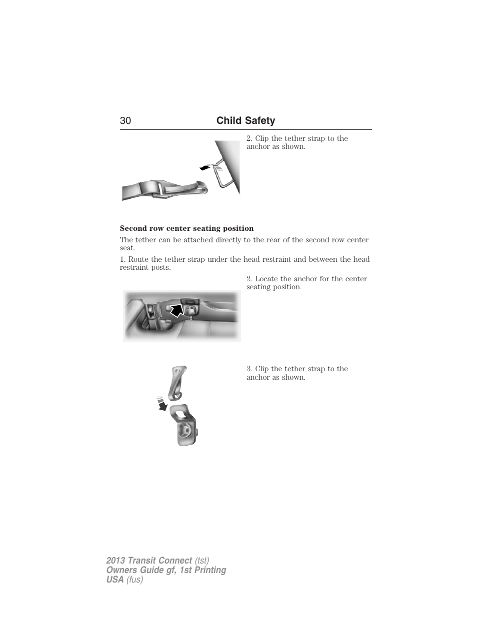 30 child safety | FORD 2013 Transit Connect v.1 User Manual | Page 31 / 317