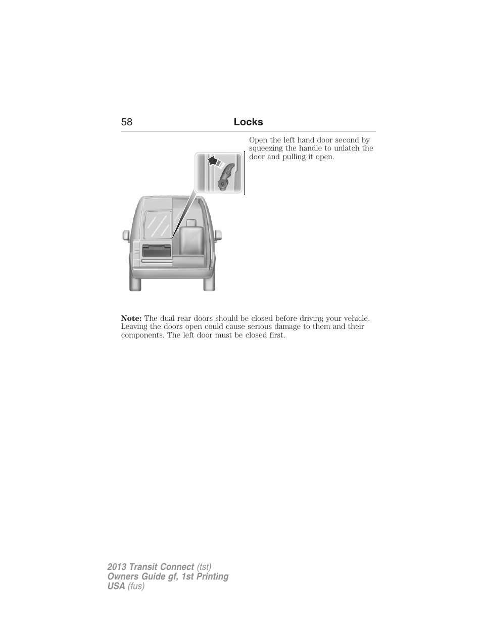 FORD 2013 Transit Connect v.1 User Manual | Page 59 / 317