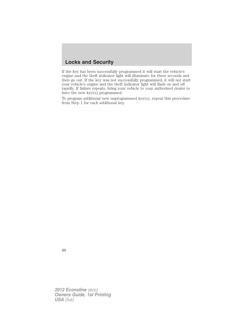 FORD 2012 E-450 User Manual | Page 88 / 335