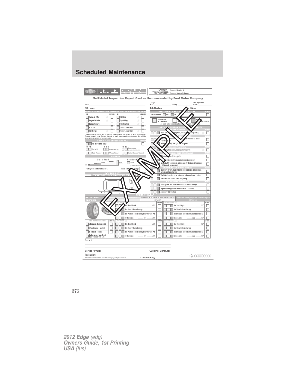 FORD 2012 Edge User Manual | Page 376 / 396