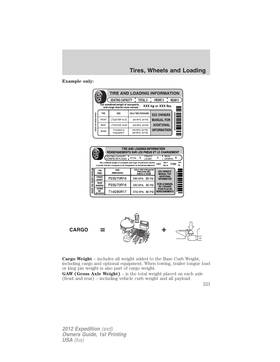 FORD 2012 Expedition v.1 User Manual | Page 223 / 400