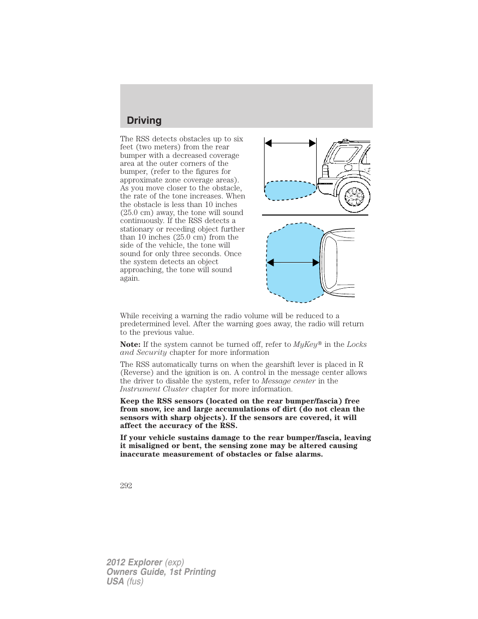 Driving | FORD 2012 Explorer v.1 User Manual | Page 292 / 439