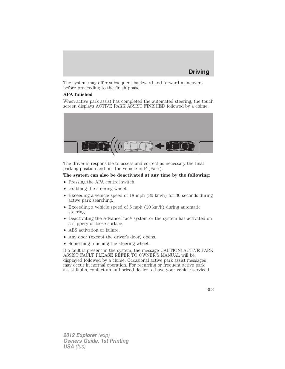 Driving | FORD 2012 Explorer v.1 User Manual | Page 303 / 439