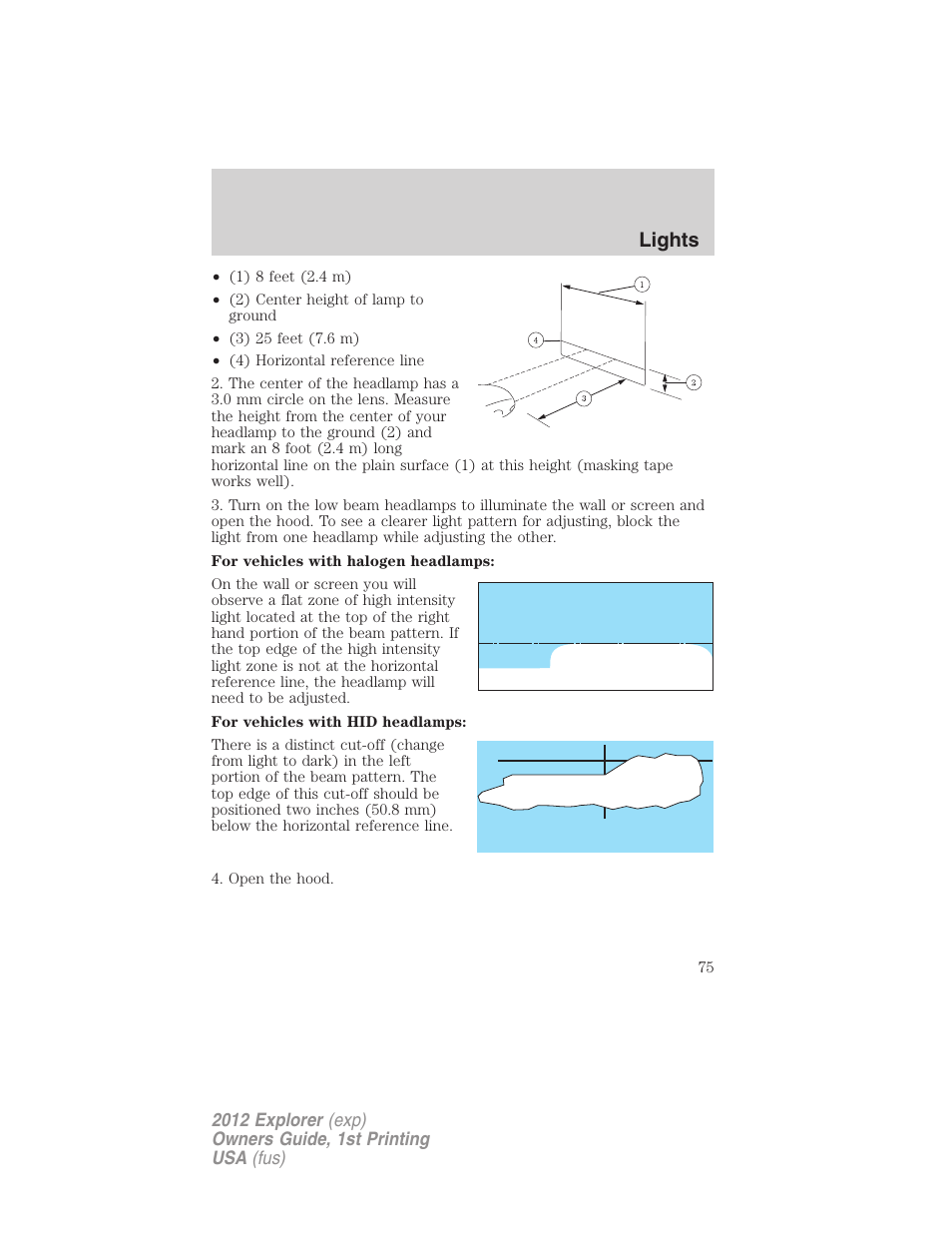 Lights | FORD 2012 Explorer v.1 User Manual | Page 75 / 439
