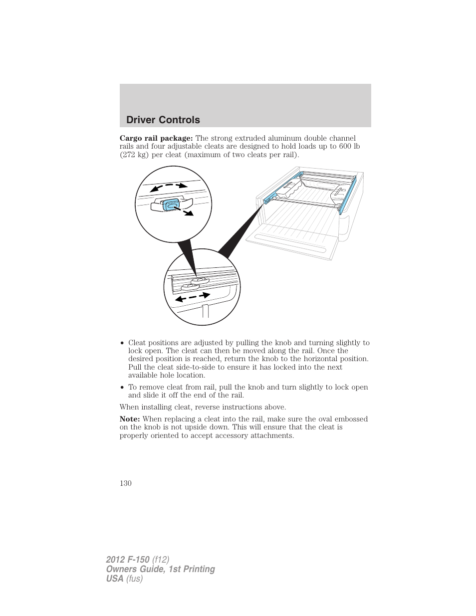 Driver controls | FORD 2012 F-150 Raptor v.1 User Manual | Page 130 / 462