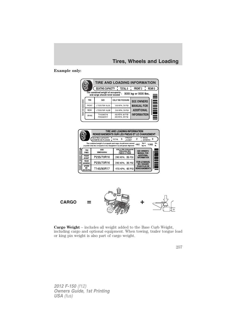 FORD 2012 F-150 Raptor v.1 User Manual | Page 257 / 462