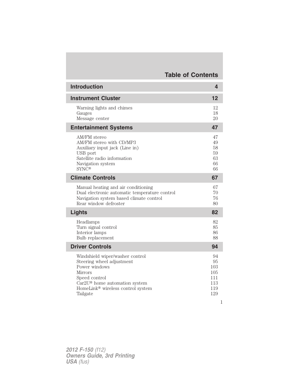 FORD 2012 F-150 Raptor v.3 User Manual | 472 pages