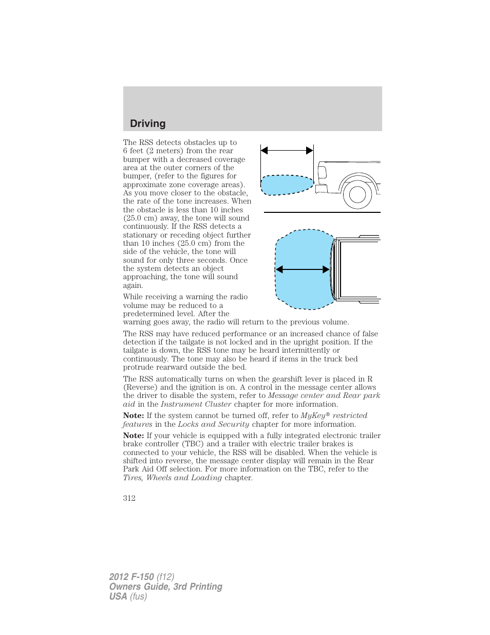 Driving | FORD 2012 F-150 Raptor v.3 User Manual | Page 312 / 472