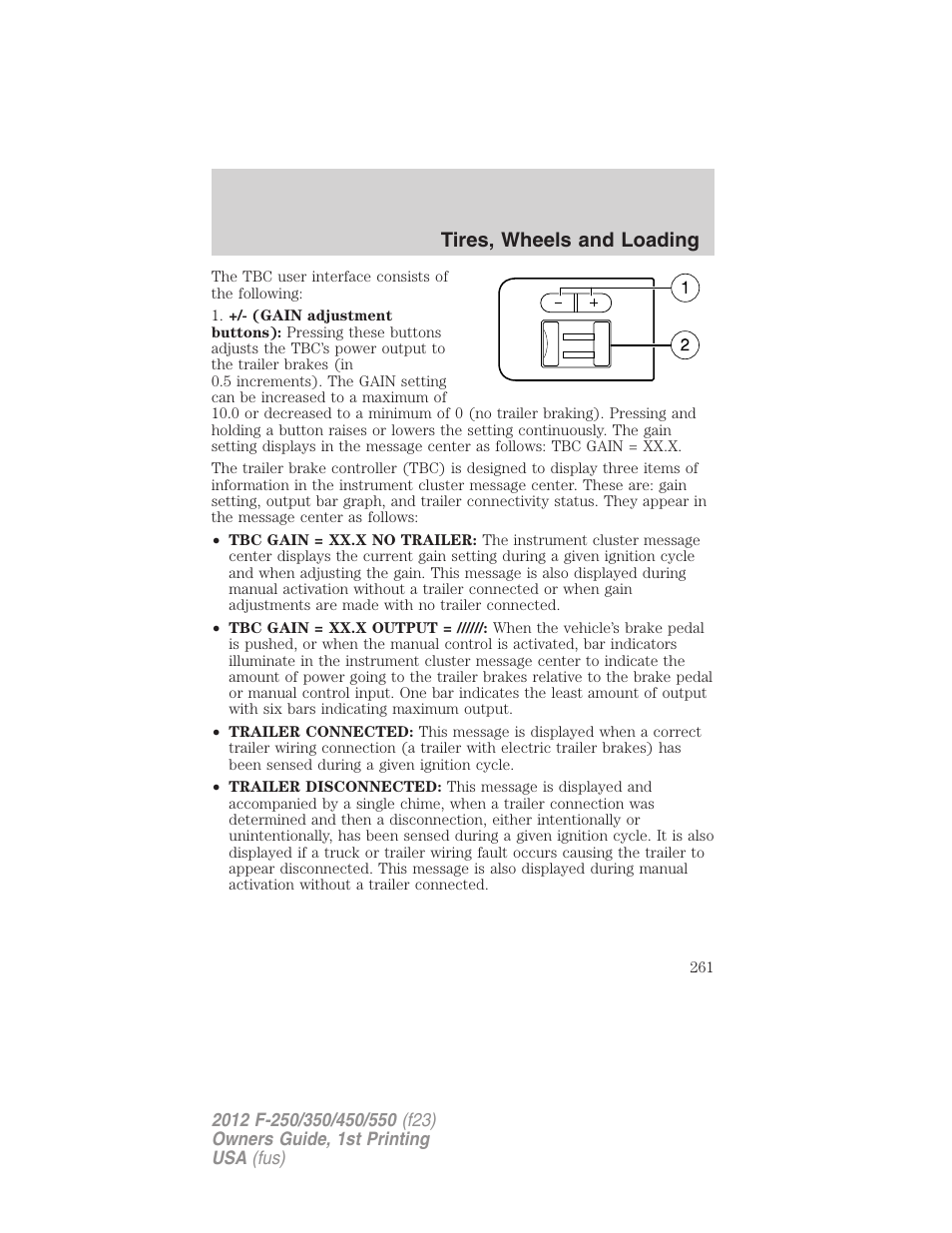 Tires, wheels and loading | FORD 2012 F-550 v.1 User Manual | Page 261 / 454