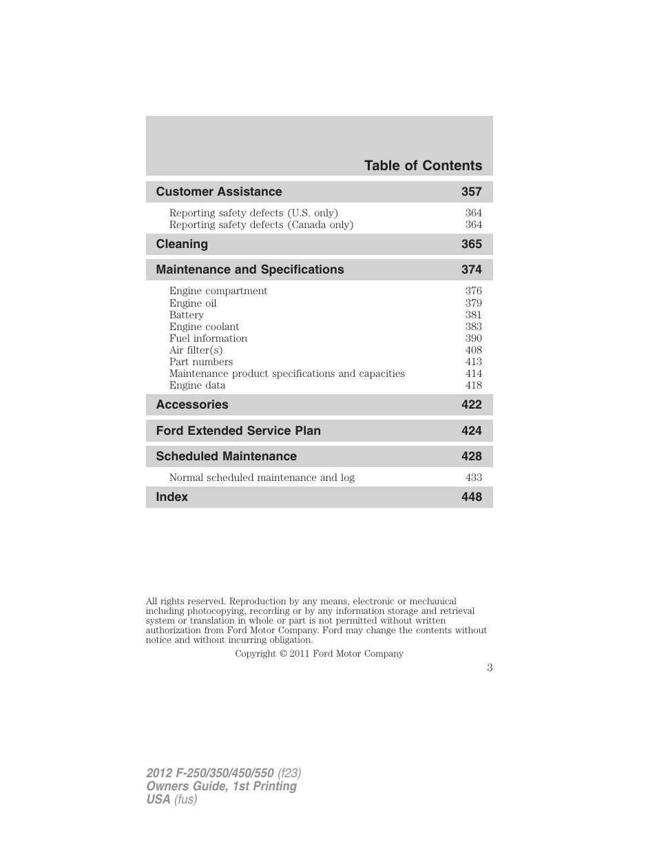 FORD 2012 F-550 v.1 User Manual | Page 3 / 454