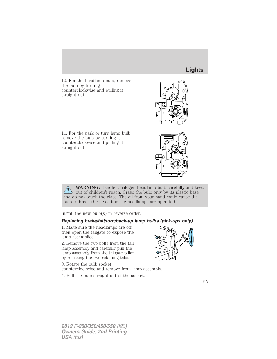Lights | FORD 2012 F-550 v.2 User Manual | Page 95 / 449