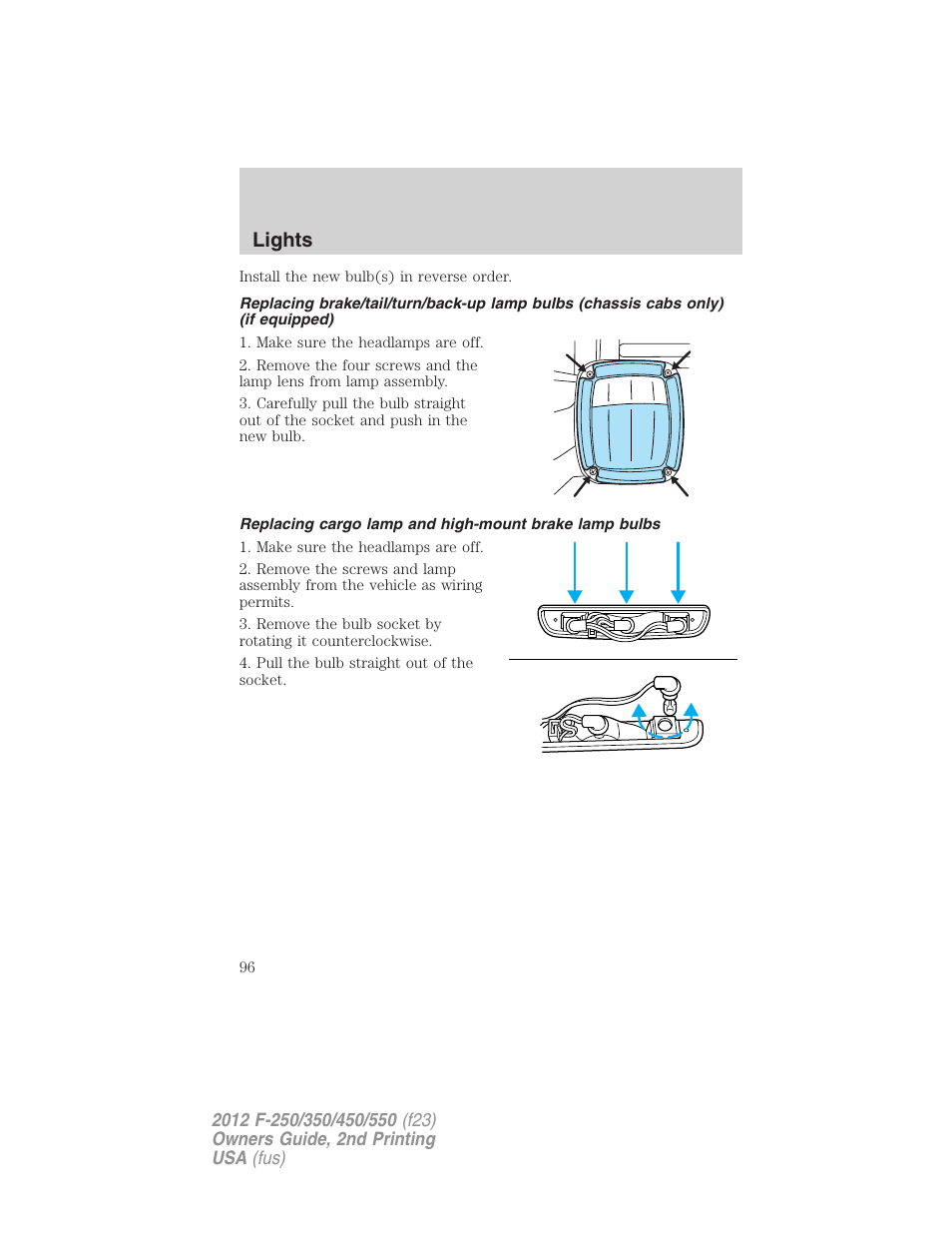 Lights | FORD 2012 F-550 v.2 User Manual | Page 96 / 449