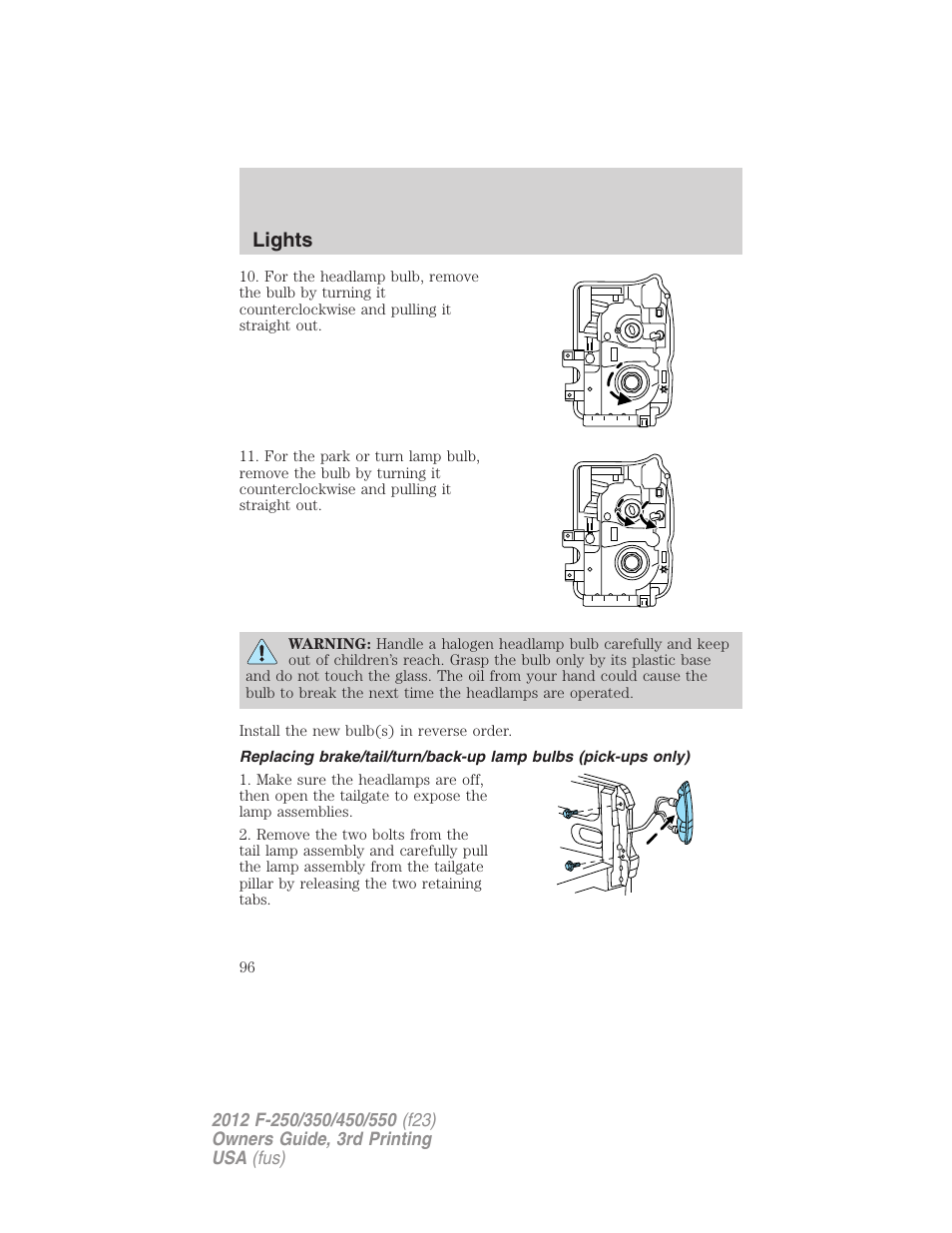 Lights | FORD 2012 F-550 v.3 User Manual | Page 96 / 450