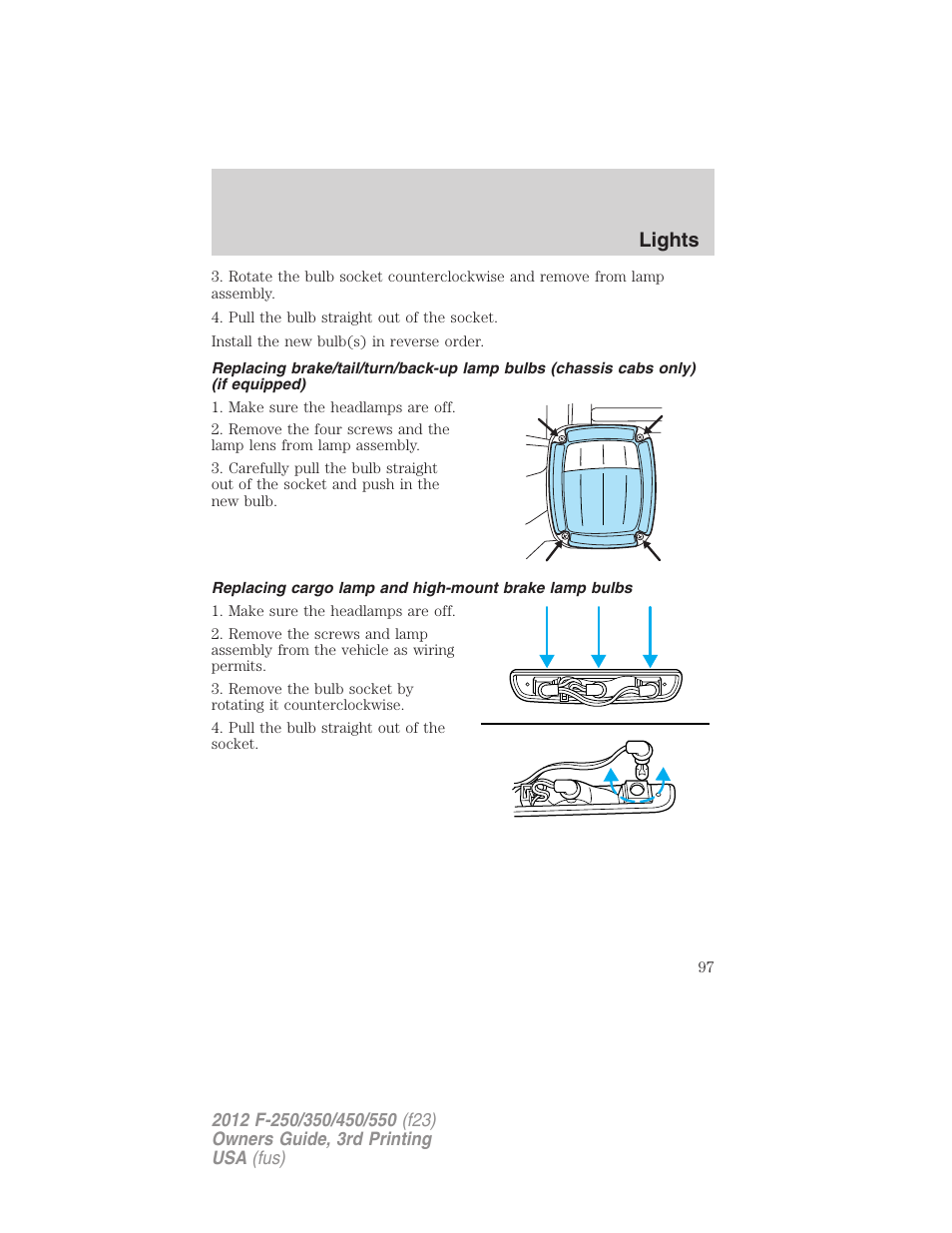 Lights | FORD 2012 F-550 v.3 User Manual | Page 97 / 450