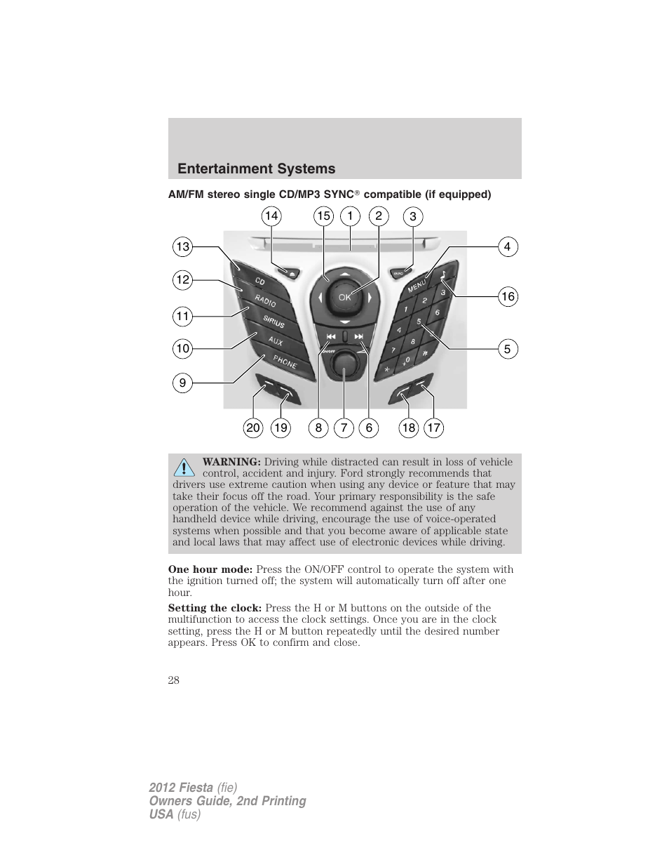 FORD 2012 Fiesta v.2 User Manual | Page 28 / 356