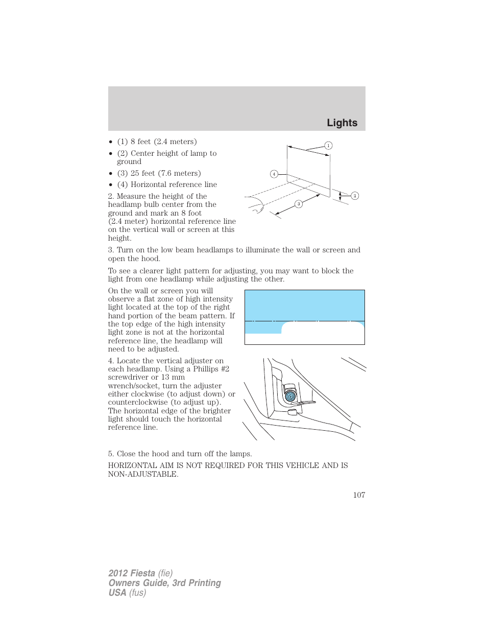 Lights | FORD 2012 Fiesta v.3 User Manual | Page 107 / 360
