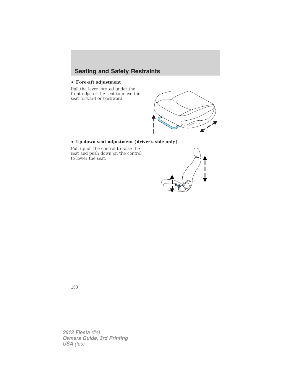 FORD 2012 Fiesta v.3 User Manual | Page 150 / 360