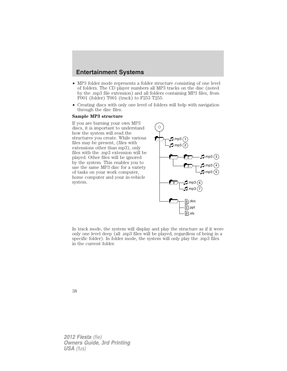 Entertainment systems | FORD 2012 Fiesta v.3 User Manual | Page 38 / 360