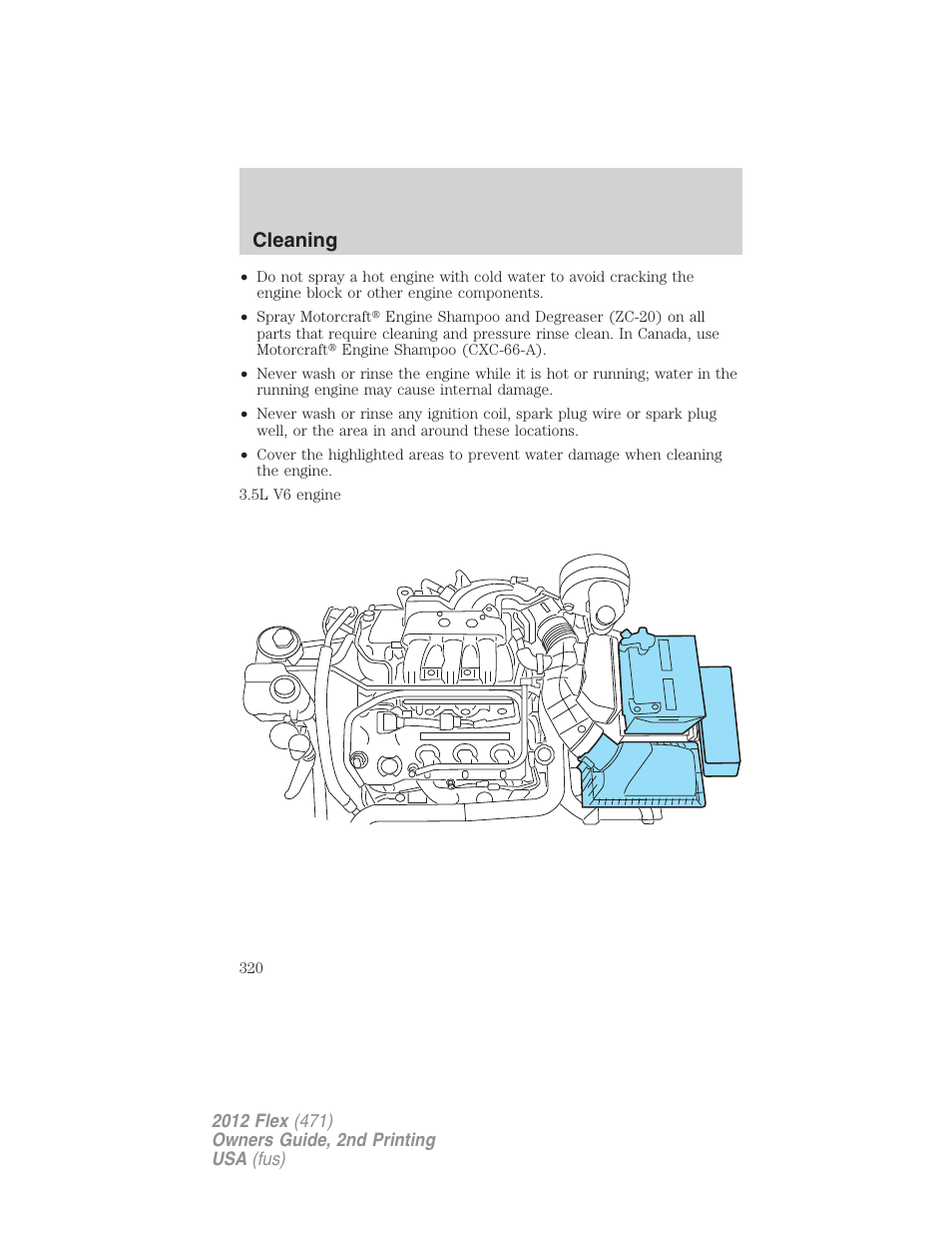 Cleaning | FORD 2012 Flex v.2 User Manual | Page 321 / 407