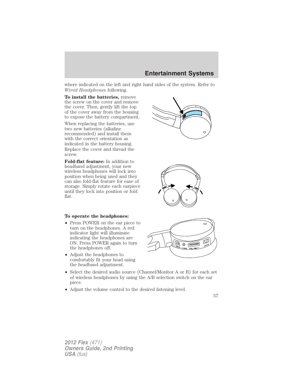 Entertainment systems | FORD 2012 Flex v.2 User Manual | Page 58 / 407