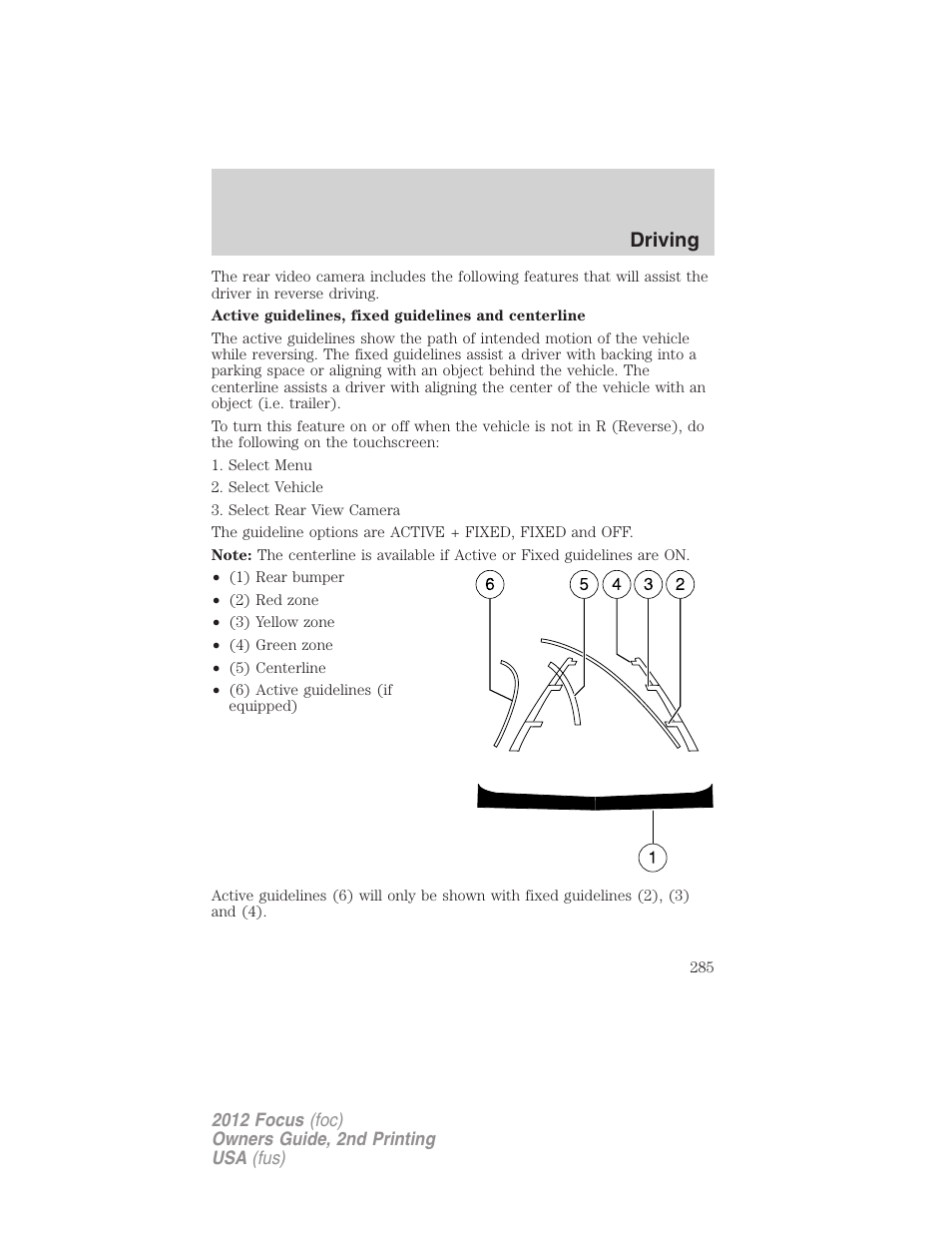 Driving | FORD 2012 Focus v.2 User Manual | Page 285 / 405