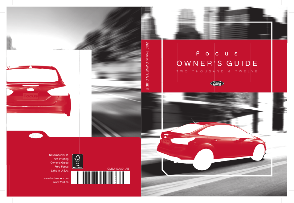 FORD 2012 Focus v.3 User Manual | 404 pages