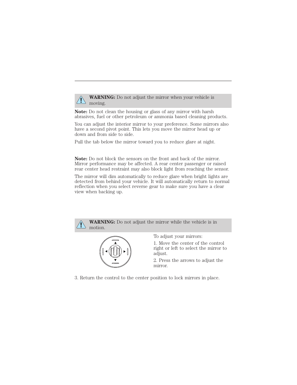 Interior mirror, Auto-dimming mirror (if equipped), Exterior mirrors | Power side view mirrors, Interior mirrors, Mirrors, 144 driver controls | FORD 2012 Focus Electric User Manual | Page 144 / 380