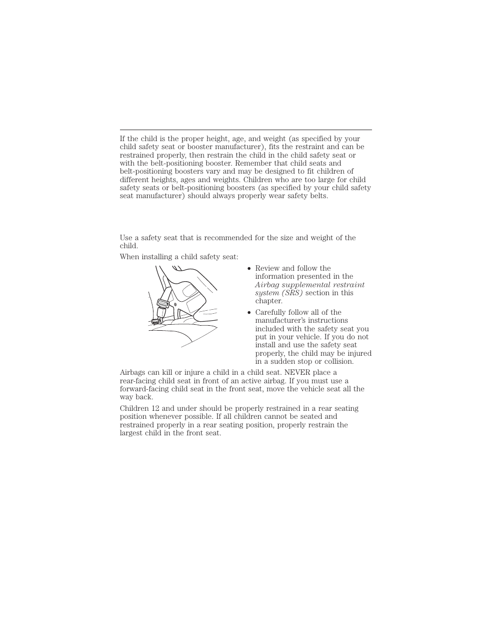 Safety seats for children, Infant and/or toddler seats, 212 seating and safety restraints | FORD 2012 Focus Electric User Manual | Page 212 / 380