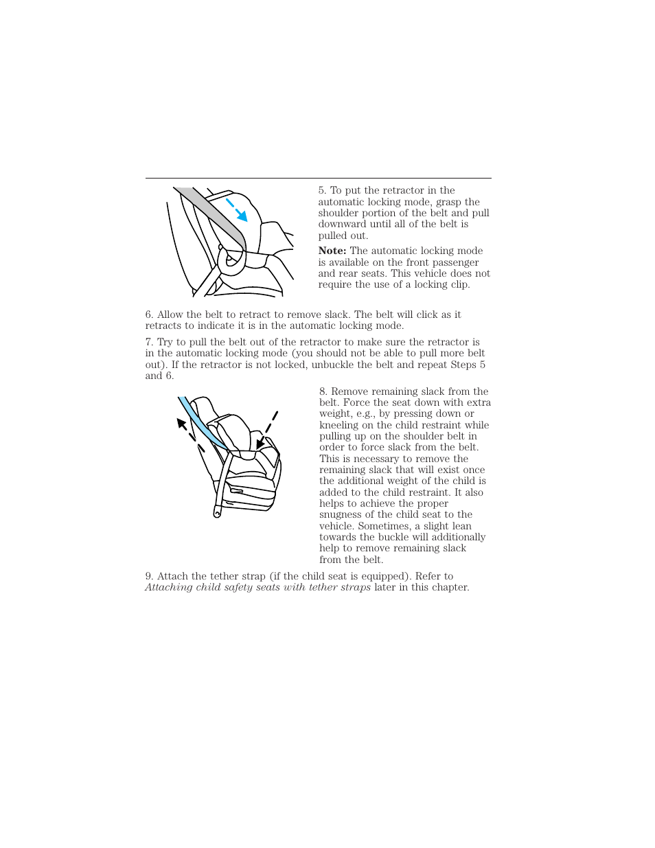 Seating and safety restraints 215 | FORD 2012 Focus Electric User Manual | Page 215 / 380