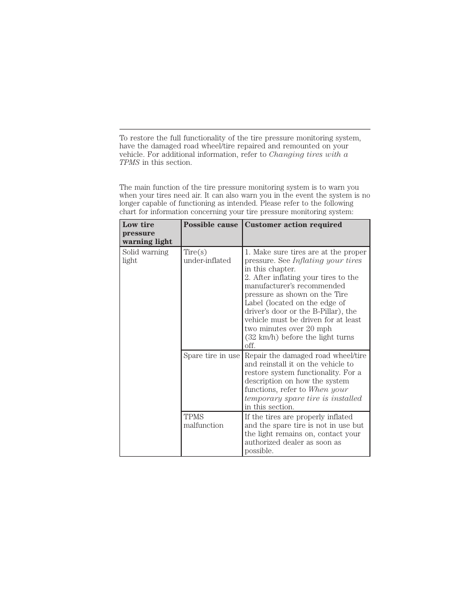 242 tires, wheels and loading | FORD 2012 Focus Electric User Manual | Page 242 / 380