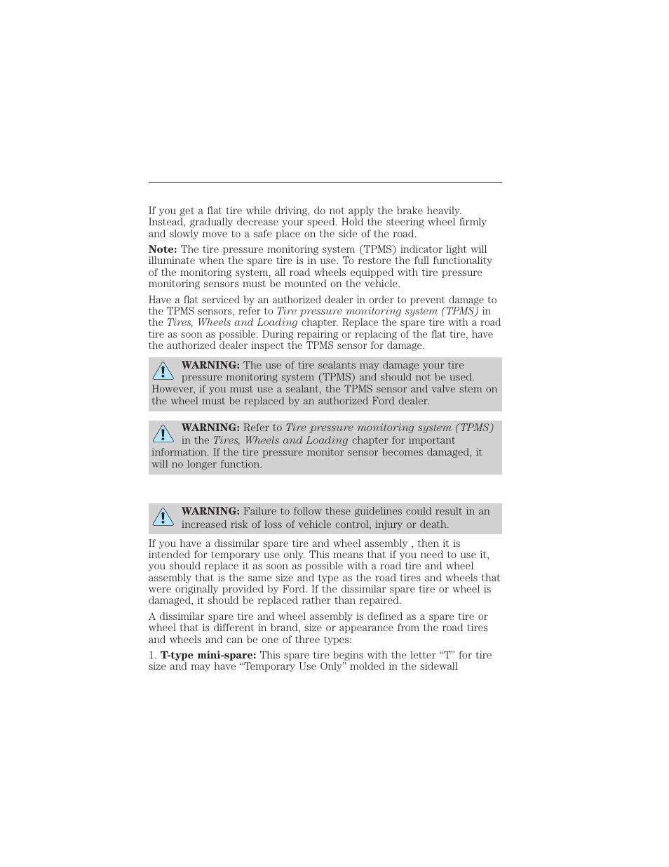 Changing the tires, Changing tires, Roadside emergencies 287 | FORD 2012 Focus Electric User Manual | Page 287 / 380