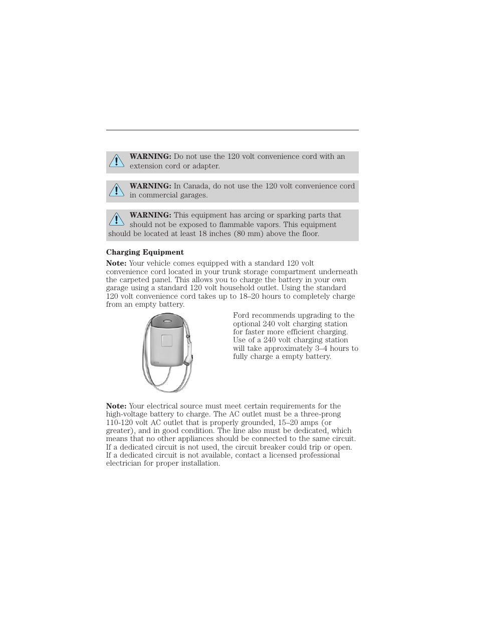 Charging the high-voltage battery, Maintenance and specifications 325 | FORD 2012 Focus Electric User Manual | Page 325 / 380