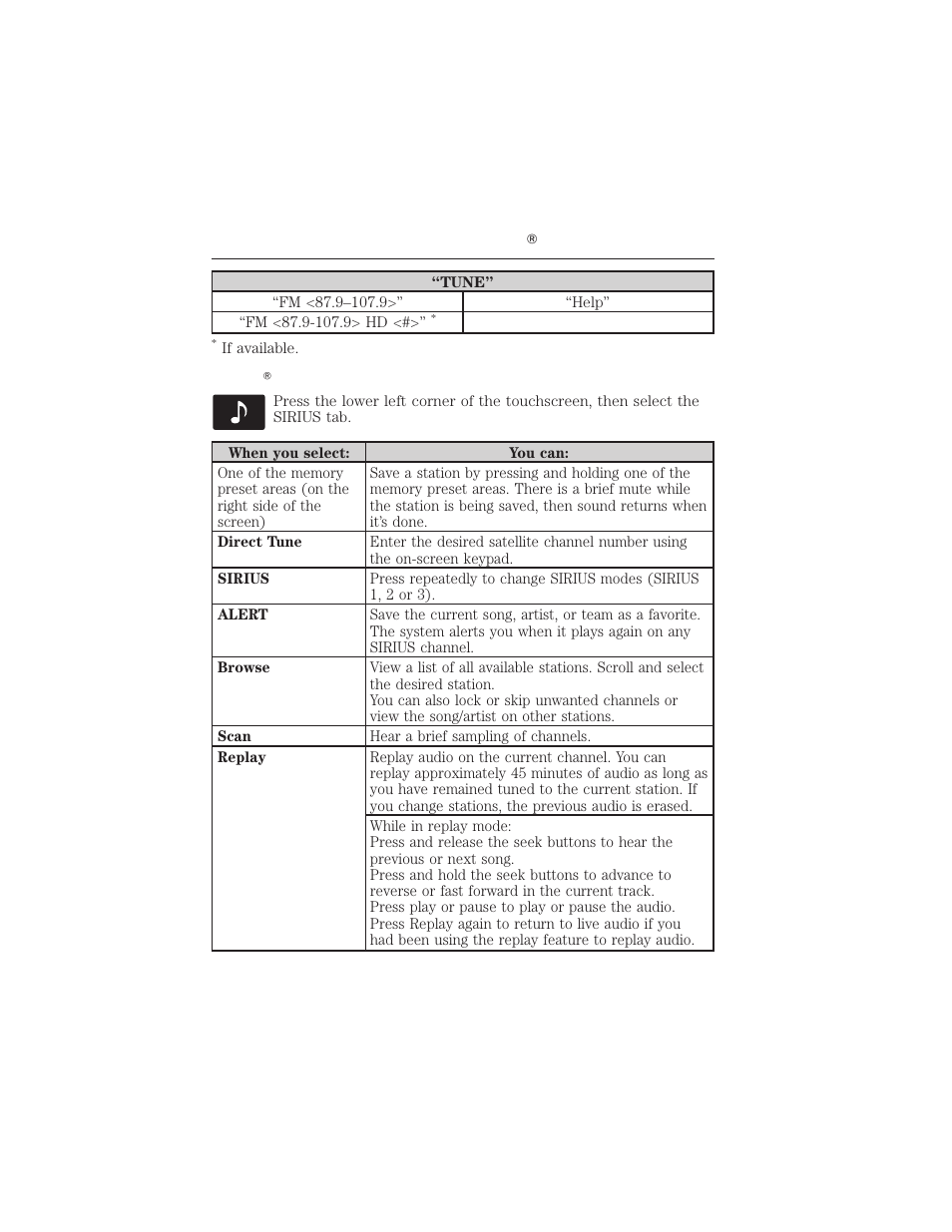 Sirius® satellite radio (if activated), Myford touch ா 69 | FORD 2012 Focus Electric User Manual | Page 69 / 380