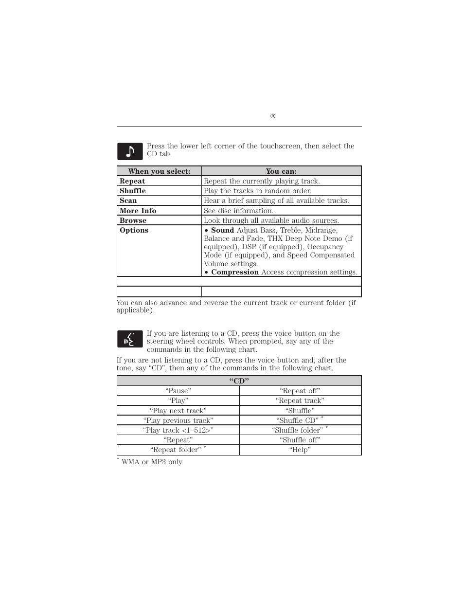 Cd voice commands, 74 myford touch | FORD 2012 Focus Electric User Manual | Page 74 / 380